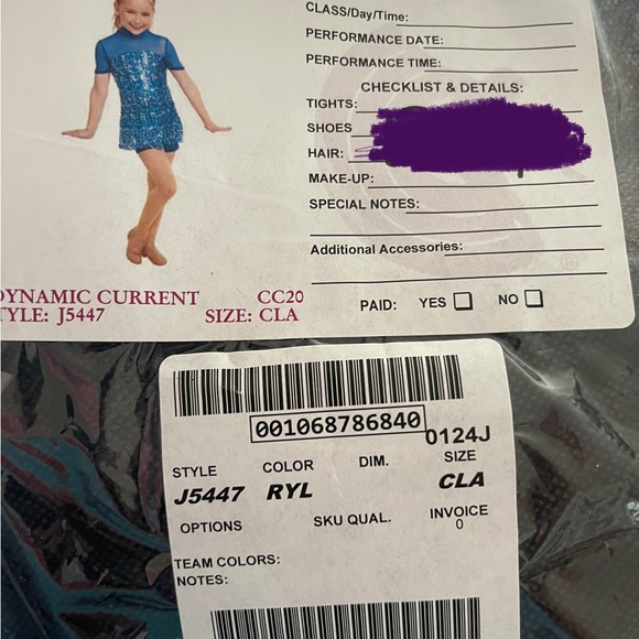 Curtain Call Dynamic Current dance costume - Picture 3 of 4